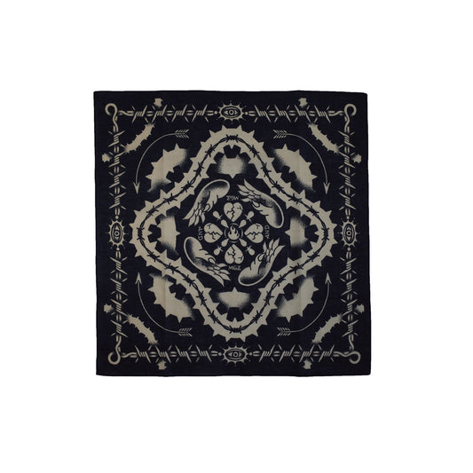 THORNS BANDANA-棘-【黒×アイボリー】