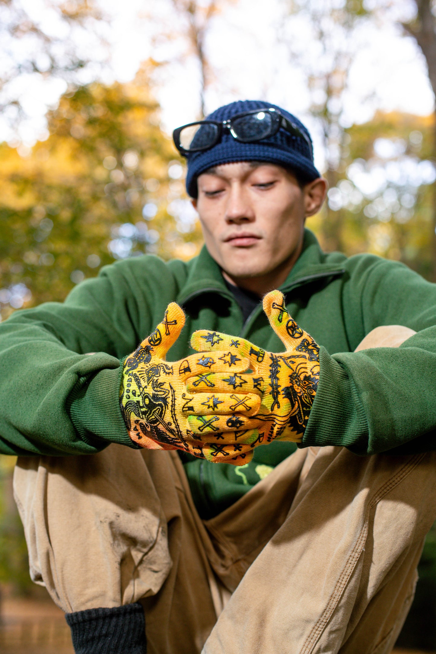 HAND POWER GLOVES【タイダイ オレンジ】